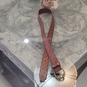 TOP SHOP BROWN NEW LEATHER BELT SIZE 30